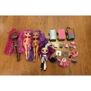 LOL OMG DOLLS NUDE TLC DOLL LOT 4 Dolls 14 Accessories for OOAK Custom